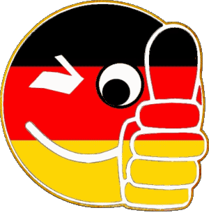 Smiley - OK Deutschland Europa Fahnen 