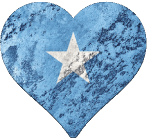 Cuore Somalia Africa Bandiere 