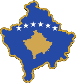 Mapa Kosovo Europa Banderas 