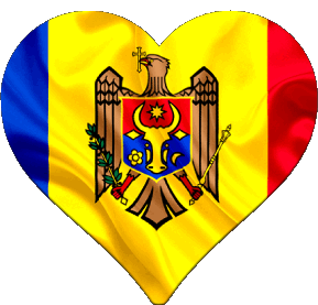 Cuore Moldova Europa Bandiere 