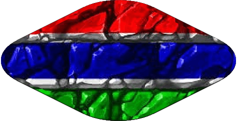 Ovale 02 Gambie Afrique Drapeaux 