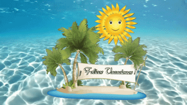 002 Animated Background Felices Vacaciones Spanish Messages 