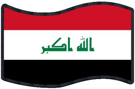 Rectángulo Iraq Asia Banderas 