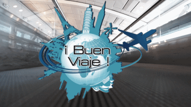 003 Animierter Hintergrund Buen Viaje Spanisch Nachrichten 