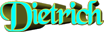 Dietrich D MASCULINE - German First Names 
