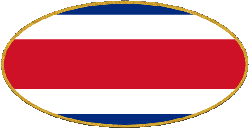 Ovale 01 Costa Rica Amériques Drapeaux 