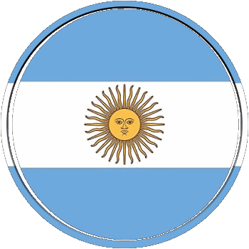 Round - Rings Argentina America Flags 
