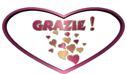 Corazón Grazie Italiano Mensajes 
