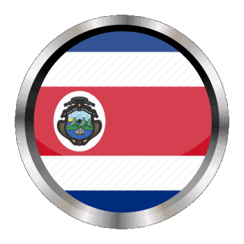 Rond - Anneaux Costa Rica Amériques Drapeaux 