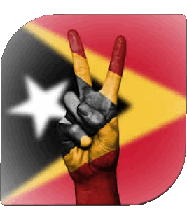 Quadrato Timor Est Asia Bandiere 