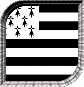 Quadrato Bretagna Regioni Francia Bandiere 