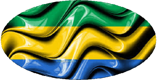 Oval 01 Gabun Afrika Fahnen 