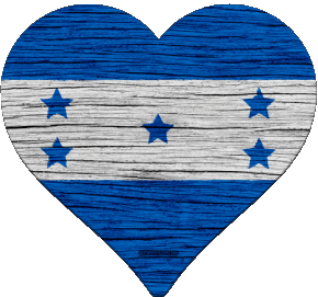 Cuore Honduras America Bandiere 