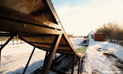 Fun - Win Schneemotorrad Transport Humor -  Fun 