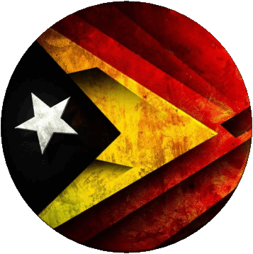 Rond Timor Oriental Asie Drapeaux 