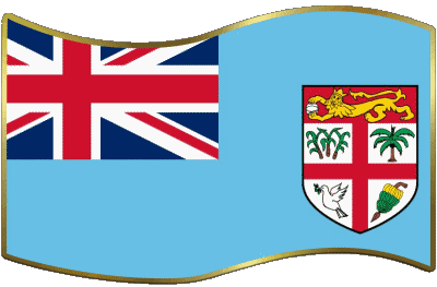 Rectángulo Fiyi Oceanía Banderas 