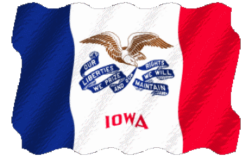 Welligkeit Iowa U.S.A - States Amerika Fahnen 
