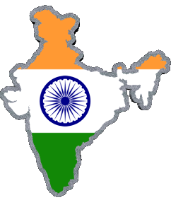 Map India Asia Flags 