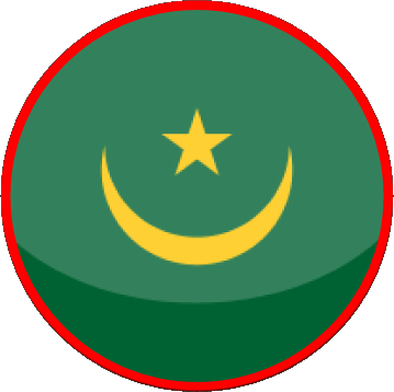Rond Mauritanie Afrique Drapeaux 