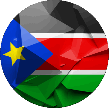 Rond Soudan Sud Afrique Drapeaux 