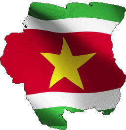 Karte Suriname Amerika Fahnen 