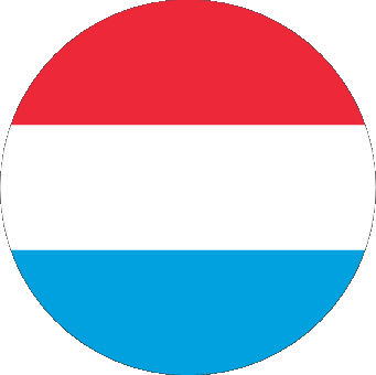 Round Luxembourg Europe Flags 