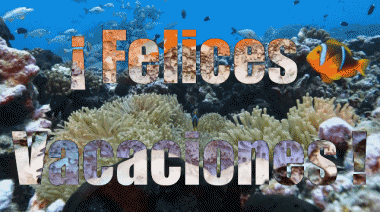001 Animated Background Felices Vacaciones Spanish Messages 