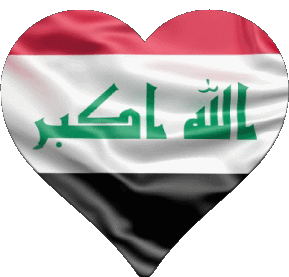 Heart Iraq Asia Flags 