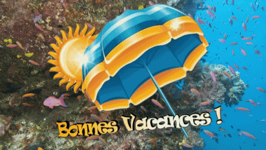 005 Fondo animado Bonnes Vacances Francés Mensajes 