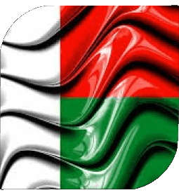 Carré Madagascar Afrique Drapeaux 