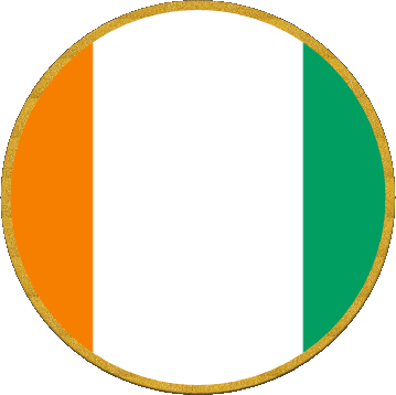 Runde Elfenbeinküste Afrika Fahnen 