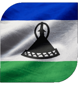 Carré Lesotho Afrique Drapeaux 
