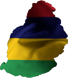 Karte Mauritius Afrika Fahnen 