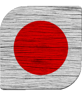 Carré Japon Asie Drapeaux 