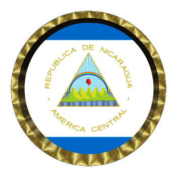 Rond - Anneaux Nicaragua Amériques Drapeaux 
