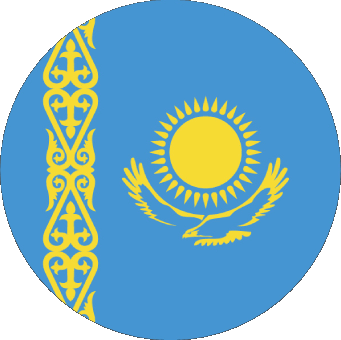 Rond Kazakstan Asie Drapeaux 