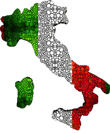 Carte National Italie Europe Drapeaux 