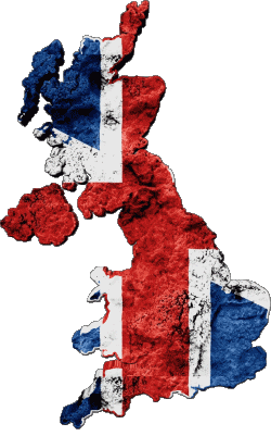 Map UK Europe Flags 
