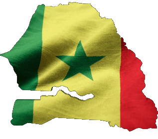 Map Senegal Africa Flags 