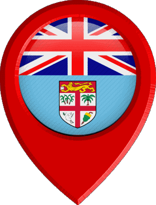 Location Pin Fiji Oceania Flags 