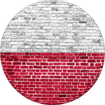 Runde Polen Europa Fahnen 