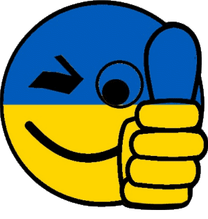 Smiley - OK Ukraine Europa Fahnen 