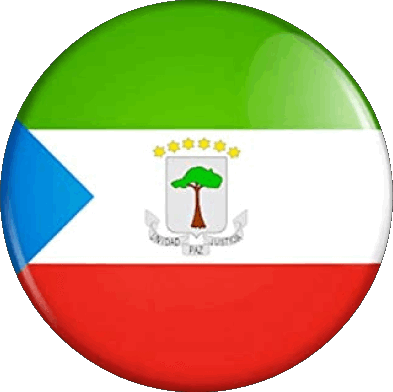 Runde Äquatorialguinea Afrika Fahnen 