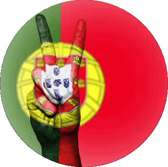 Round Portugal Europe Flags 