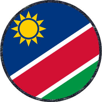 Runde Namibia Afrika Fahnen 