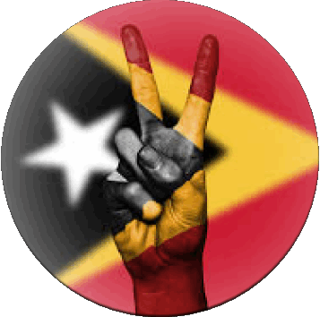 Round East Timor Asia Flags 