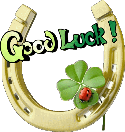 08 Transparenter Hintergrund Good Luck Englisch Nachrichten 