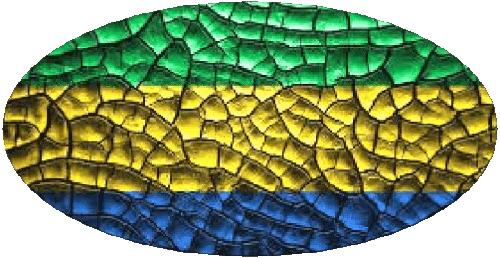 Ovale 01 Gabon Africa Bandiere 