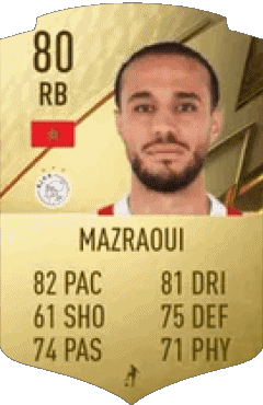 Noussair Mazraoui Marruecos F I F A - Jugadores  cartas Deportes 