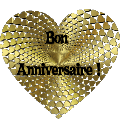 011 Coeur Bon Anniversaire Français Messages 